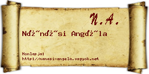 Nánási Angéla névjegykártya